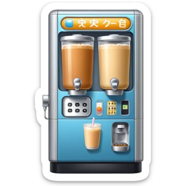 tokyo vending machine with milk tea sticker