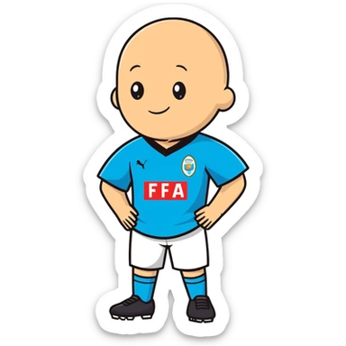 bald man wearing Napoli football jersey sticker