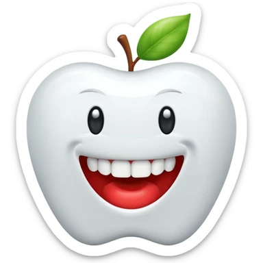 Apple teeth sticker