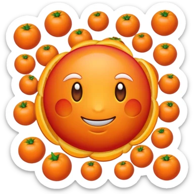  A vibrant red color, often symbolizing passion, energy, and warmth. It’s a mix between red and orange, giving off a bold and eye-catching vibe sticker