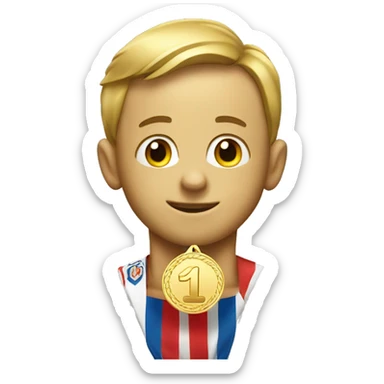 Gold medal that says Pete’s number 1 sticker