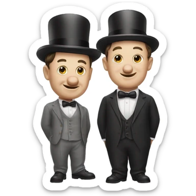 laurel and hardy emoji sticker