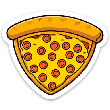 lemon pizza, pizza with lemon topping sticker