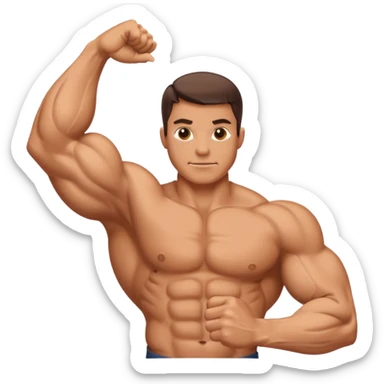 muscle arm sticker
