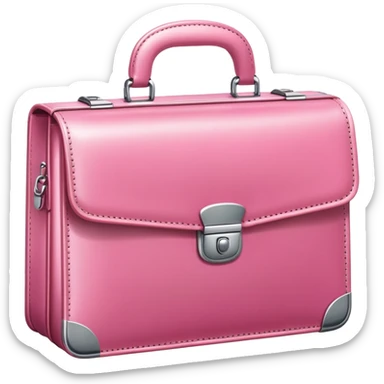 pink business briefcase iOS style sticker