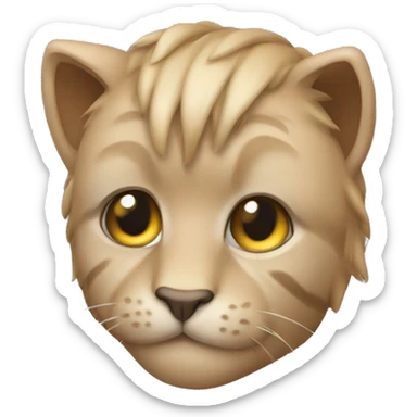 kot z czapką sticker