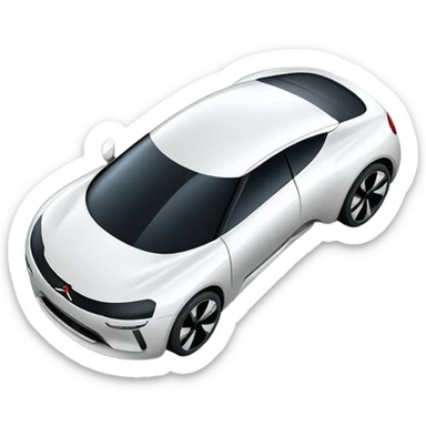 White Citroën GT car  sticker