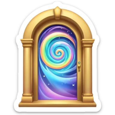 magical portal door sticker