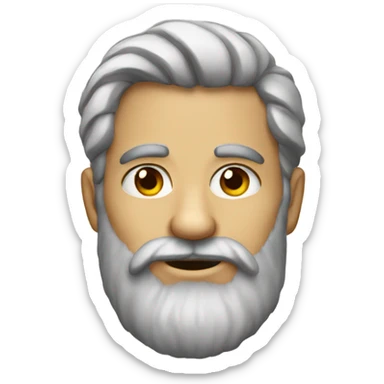 portrait of a bearded man sticker