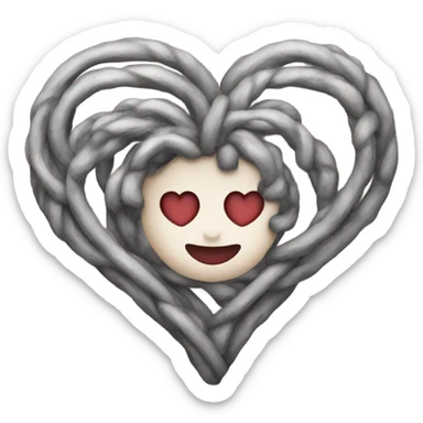 A heart-shaped tat sticker