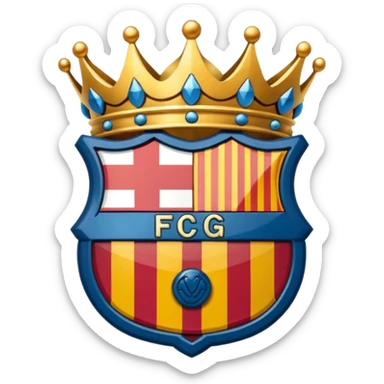 El escudo del Barcelona con unas esposas sticker