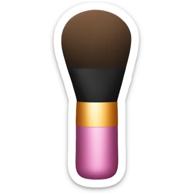 makeup brush with makeup object sticker