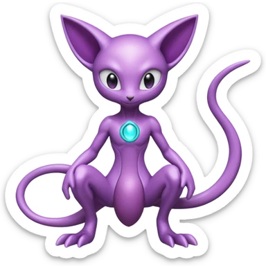 Futuristic Mewtwo-Malamar-Genesect-Deoxys-Espeon-alien-hybrid-fusion sticker