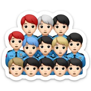 Puedes crear unos emoticonos de la banda de kpop BTS de su logo y el de Army sticker