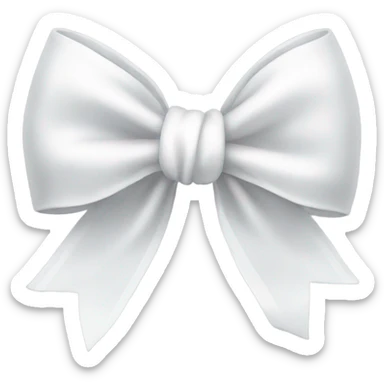 White bow  sticker