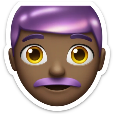 Dark iridescent emoji sticker