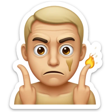 an idiot who smells really bad sticker