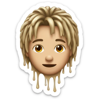 dripping greasy hair sticker