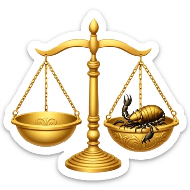 Libra and scorpio zodiac signs sticker