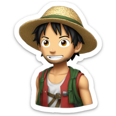 Luffy Palestinian resistant   sticker