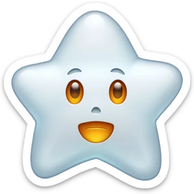 ghost star white sticker
