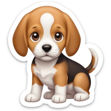 Beagle puppy sticker