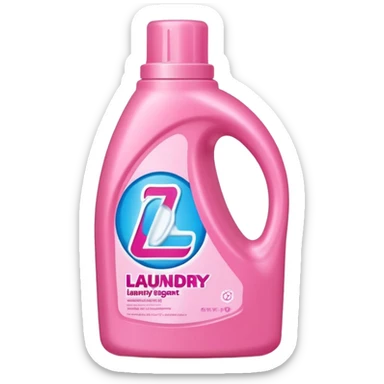 pink laundry supplies  sticker