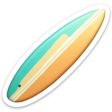 Beachy coastal surfboard  sticker