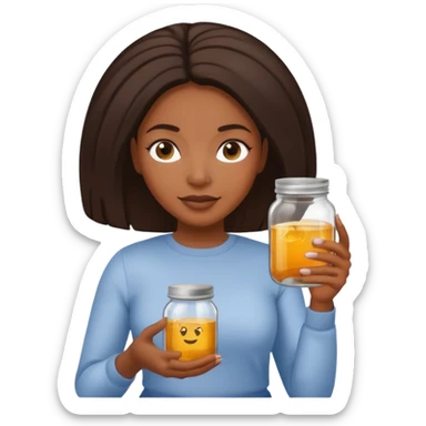  black womanPeople Holding Jar sticker