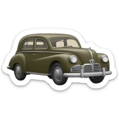 Car in a german world war 2 uniform sticker