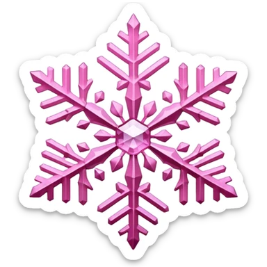 Pink snowflake sticker