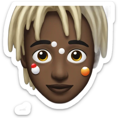 Playboi carti with clown makeup sticker