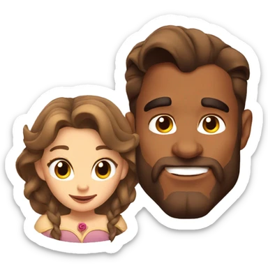 Beauty and the Beast with horns sticker