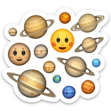 Solar system sticker