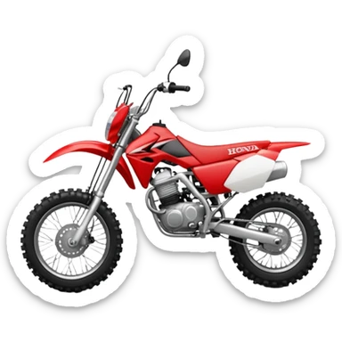 Red Honda dirt bike sticker
