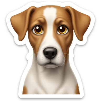 realistic dog gazing at viewer sticker