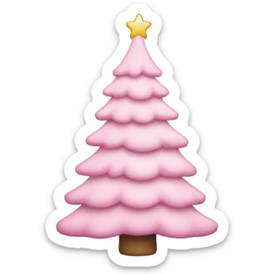 light pink Christmas tree sticker