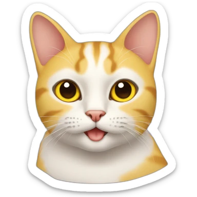 Cat yellow reader sticker