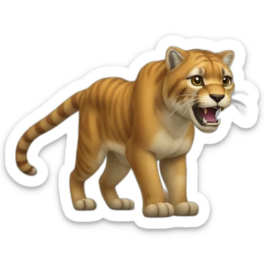 sabre-tooth cat sticker