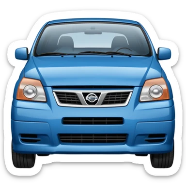 a sad blue Nissan Sentra sticker