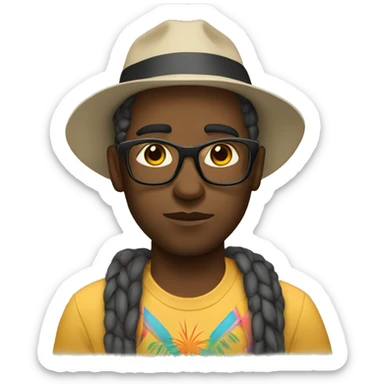 Coachella attendee with serious study vibes sticker