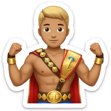 champ 2 belt at man sticker