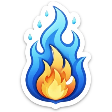 can you make me a dark blue fire emoji that i can just copy and past pls sticker