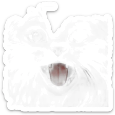 white cat have nine tails sticker