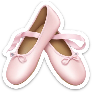 Pale light pink ballet shoes sticker