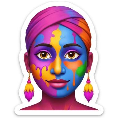 Base of colour for the festival of Holi  sticker