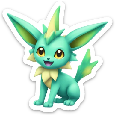 Vaporeon-Leafeon full body sticker