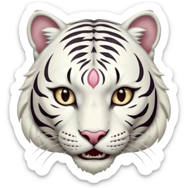ESO Female white tiger khajiit leader of the umbral rose  sticker