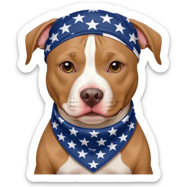 4th of July pit bull  sticker