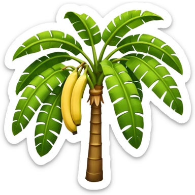 Banana tree, negative:banana. sticker